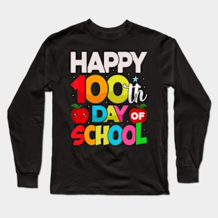 100 DAYS OF SCHOOL Teacher Student Men Women Kids 100th Day Long Sleeve T-Shirt